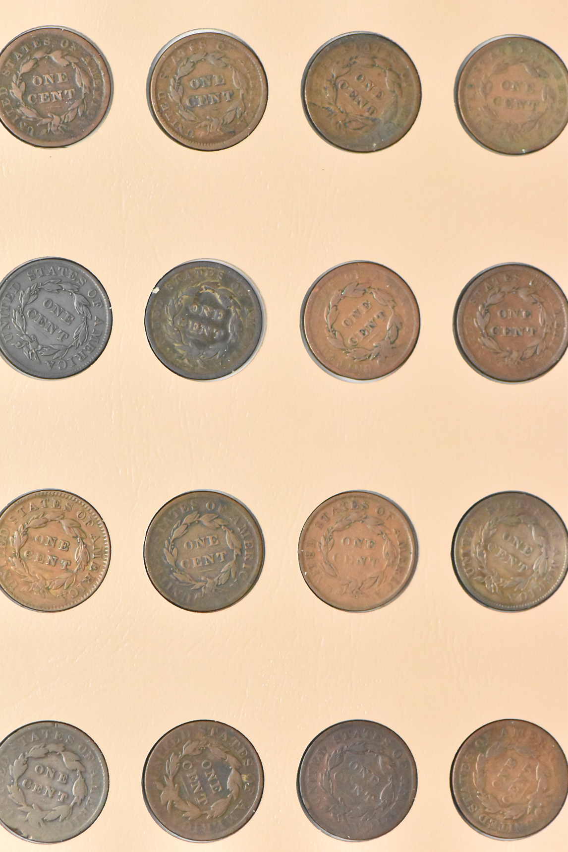 Collection of 77 Large Cents in a Dansco 7099 album