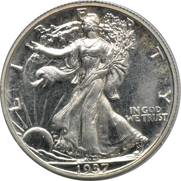 1936 Norfolk silver commemorative half dollar MS-66, and a 1937 Walking Liberty half dollar PR-63, both PCGS (rattler)