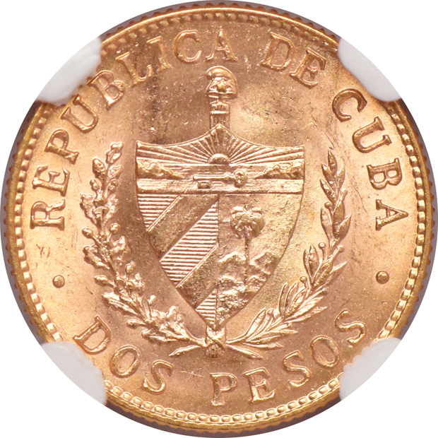 Cuba - 1916 2 pesos - NGC MS-63