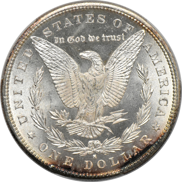 1880-S MS-66, and an 1880-S MS-66+, both PCGS