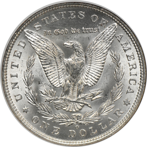 1889-O MS-63 (no line), and an 1892-O MS-62, both NGC