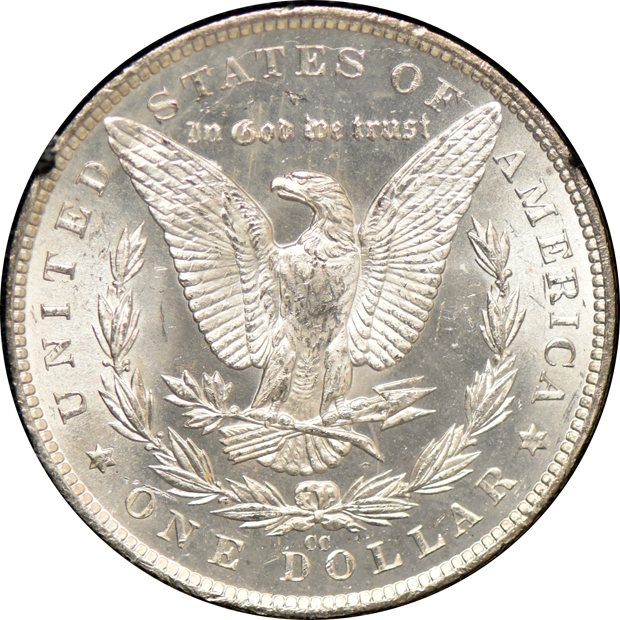 1882-CC GSA, and an 1885-O GSA, both NGC MS-64
