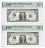 Five sequential 1963 $1 St. Louis Fr# 1900-Hm ending with serial number H00100000A- Four GemCU-66 EPQ, and one ChCU-6 EPQ
