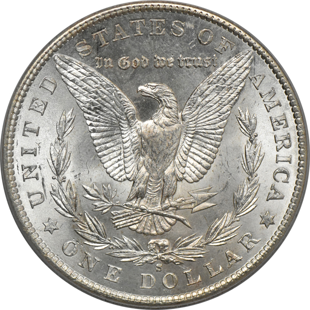 1898-S MS-64 (green label), and a 1900-S MS-65, both PCGS