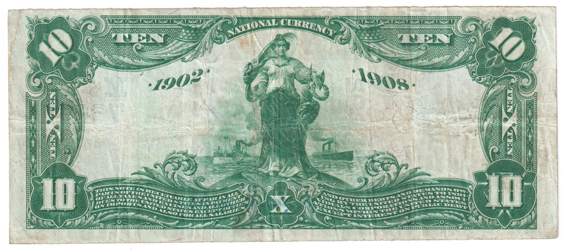 1902 $10 Blue Seal Date Back - Sullivan, IL Charter #7692 - VF