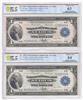 The sequential 1918 $1 St. Louis Fr# 730 - PCGS ChCU-63/light stains and two ChCU-64/light stains