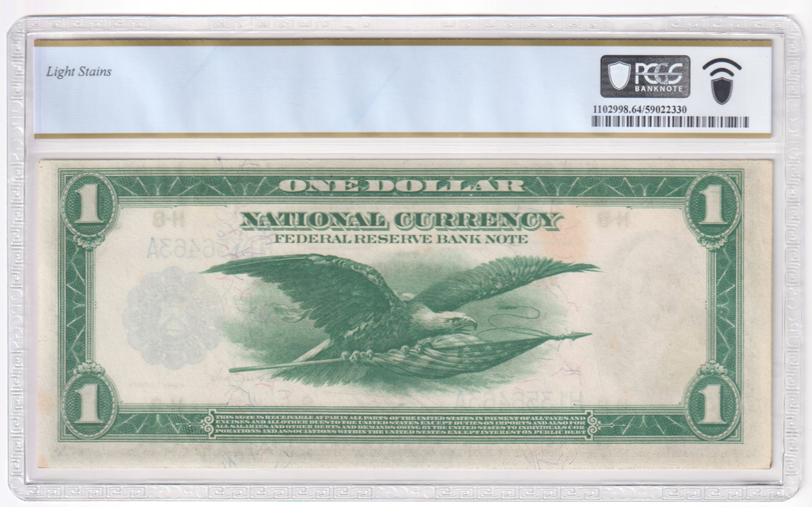 The sequential 1918 $1 St. Louis Fr# 730 - PCGS ChCU-63/light stains and two ChCU-64/light stains