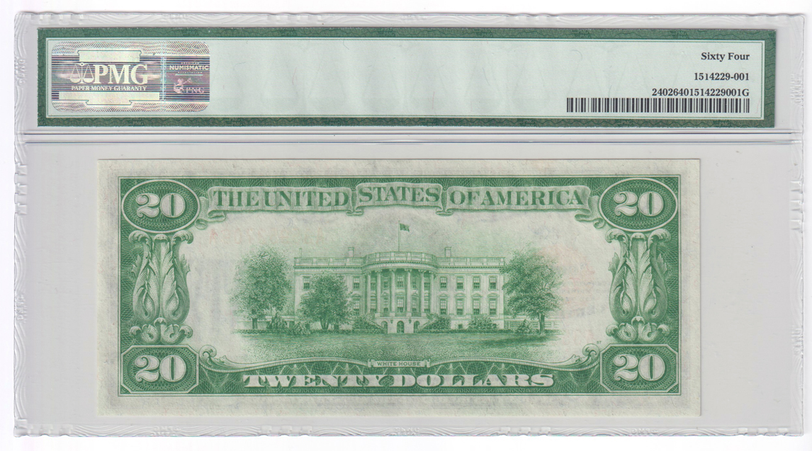 1928 $20 Fr# 2402 - PMG ChCU-64