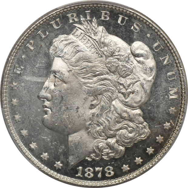1878 8 TF MS-62PL, and an 1878 8 TF MS-63DMPL, both PCGS