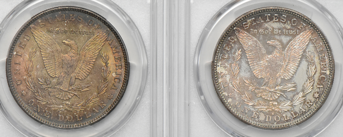 Four Gem UNC Morgan dollars certified by PCGS
