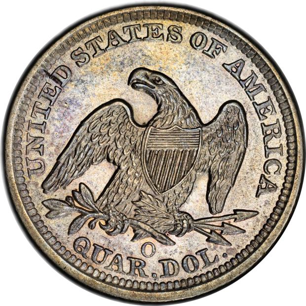1858-O PCGS UNC details/cleaned
