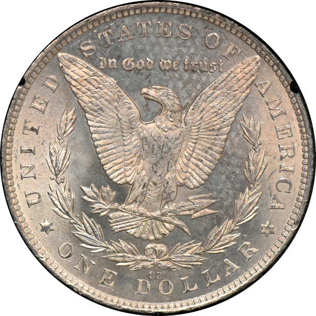 1882-CC GSA, 1883-CC GSA, and an 1884-CC GSA, all CACG MS-63