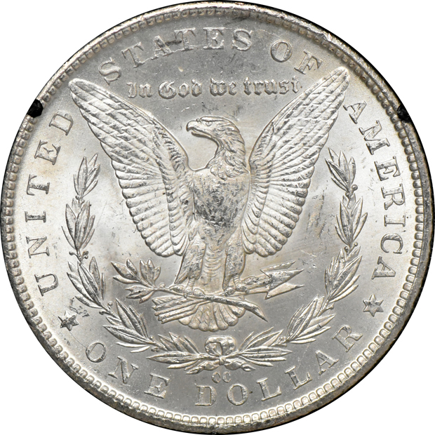 1882-CC GSA, 1883-CC GSA, and an 1884-CC GSA, all CACG MS-63