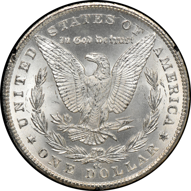 1881-CC GSA, 1882-CC GSA, and an 1883-CC GSA, all CACG MS-64