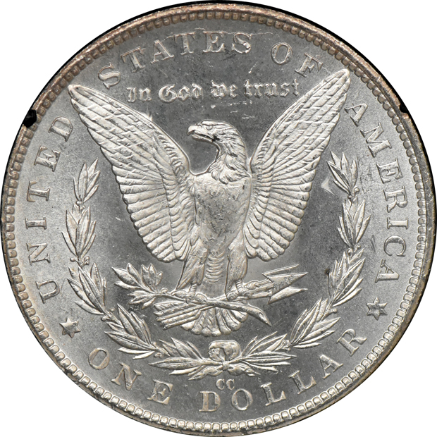 1881-CC GSA, 1882-CC GSA, and an 1883-CC GSA, all CACG MS-64