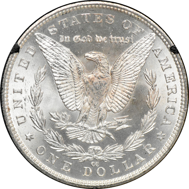 1881-CC GSA, 1882-CC GSA, and an 1883-CC GSA, all CACG MS-64