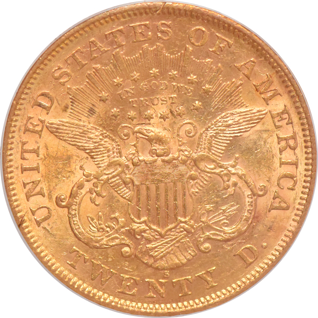 1875-S and 1876, both PCGS AU-55 (green label)