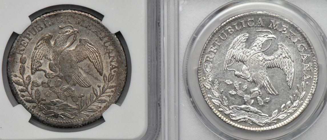 Mexico - Four certified Uncirculated 8 reales