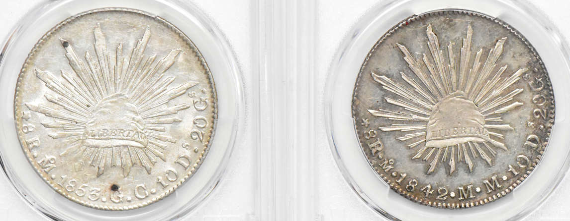 Mexico - Four certified Uncirculated 8 reales