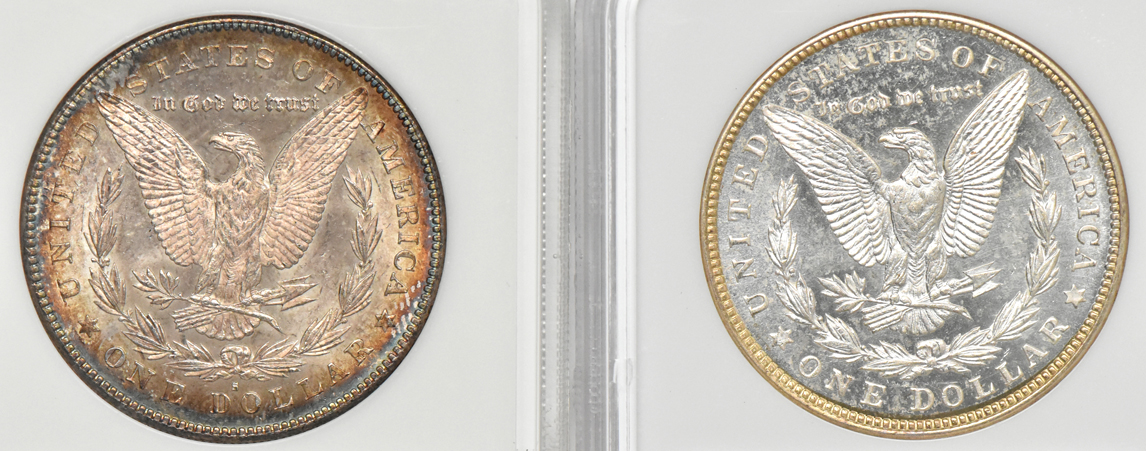 Four NGC certified Prooflike Morgan dollars