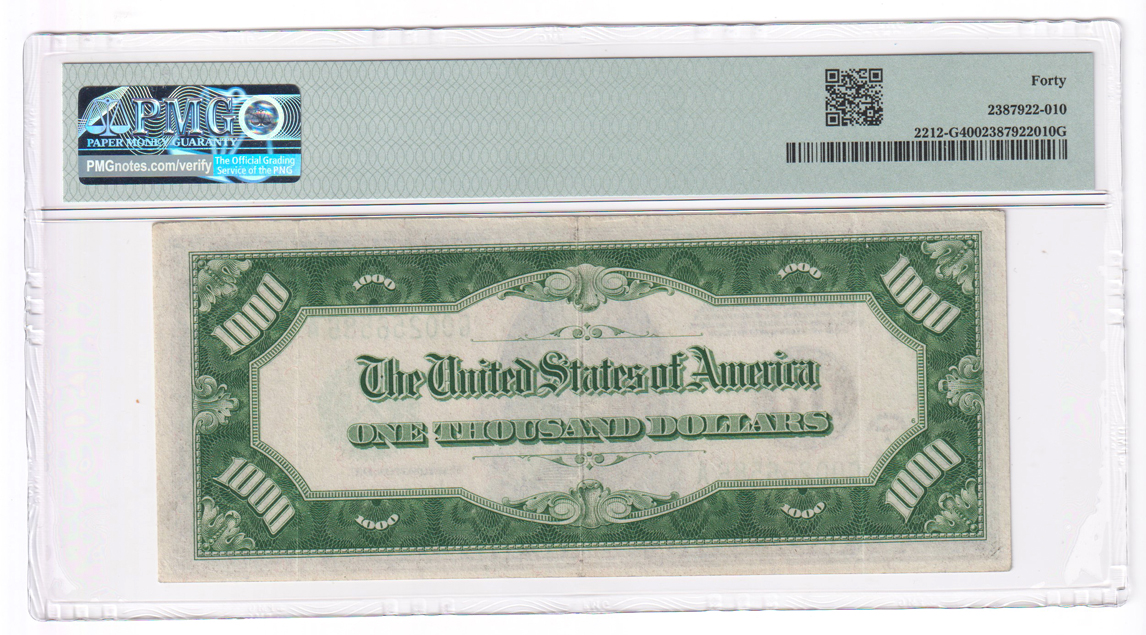 1934-A $1,000 Chicago Fr# 2212-G - PMG XF-40