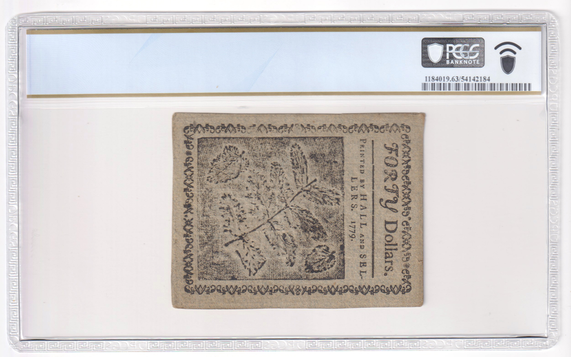 January 14, 1779 $40 Fr# CC-95DT - PCGS ChCU-63