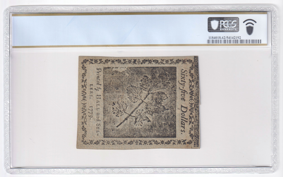 January 14, 1779 $65 Fr# CC-100DT - PCGS CU-62