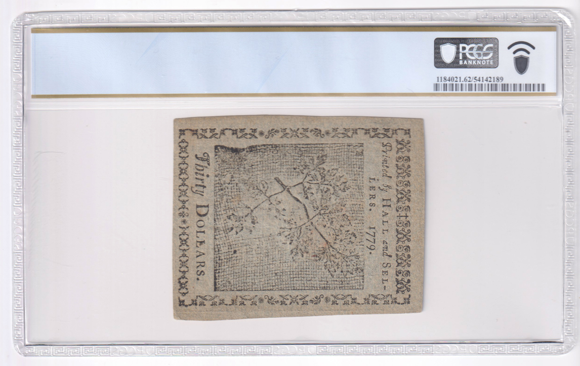 January 14, 1779 $30 Fr# CC-93DT - PCGS CU-62