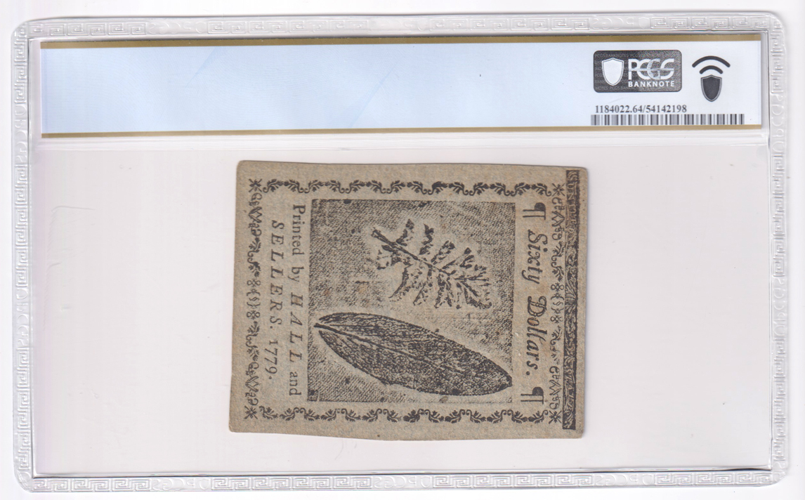 January 14, 1779 $60 Fr# CC-99DT - PCGS ChCU-64