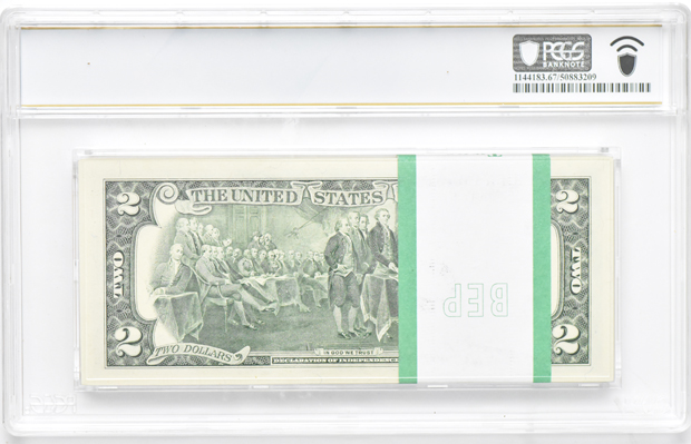 Full pack of 1995 $2 Atlanta Star Fr# 1936-F* - PCGS GemCU-67 PPQ