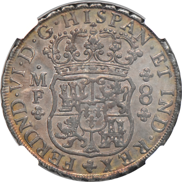 Mexico - 1752-Mo MF 8 reales - NGC AU-58