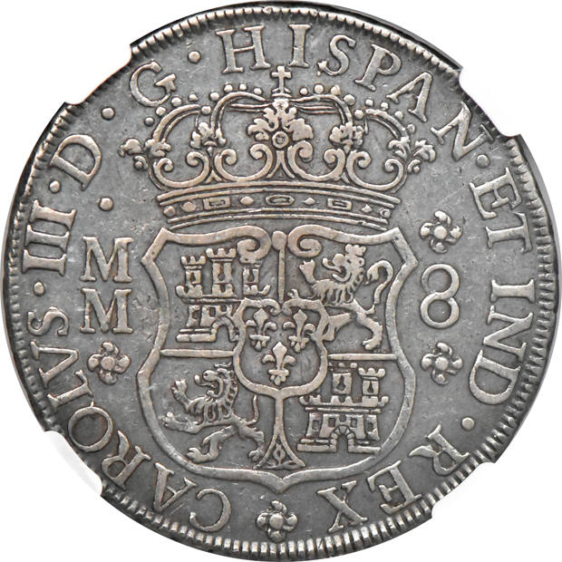 Mexico - 1762-Mo MM 8 reales Cross Between "H" & "I" - NGC XF-45