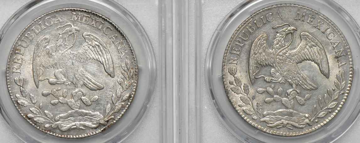 Mexico - Six certified UNC 8 reales