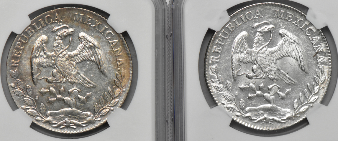 Mexico - Six certified UNC 8 reales