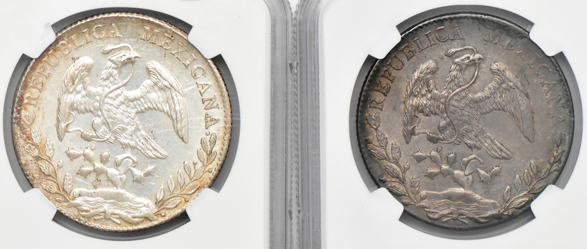 Mexico - Six certified UNC 8 reales