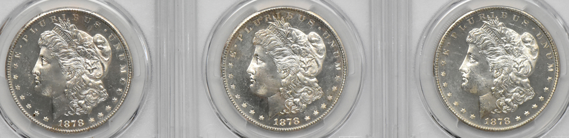Six 1878-S, all PCGS