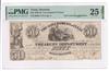 $50 Obsolete - 1838-39 Serial Number 2 "Sam Houston" Government of Texas  PMG VF-25/cut cancelled/tape repaired cancellations