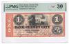 $1 Obsolete - 1863 Bank of Jersey City, New Jersey PMG VF-30/pinholes