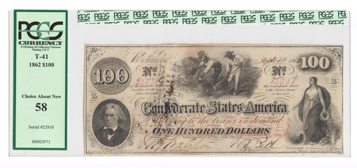 Pair of high grade Confederate manuscripts