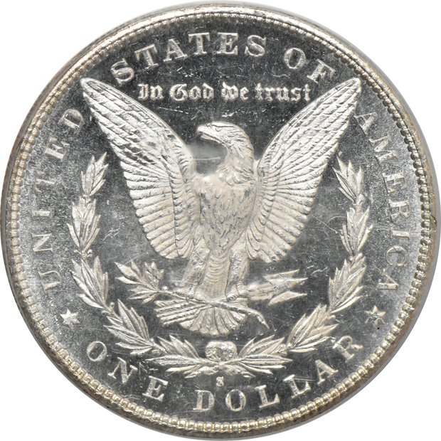 1880-S MS-63DMPL, and an 1882-CC MS-66, both PCGS (green label)
