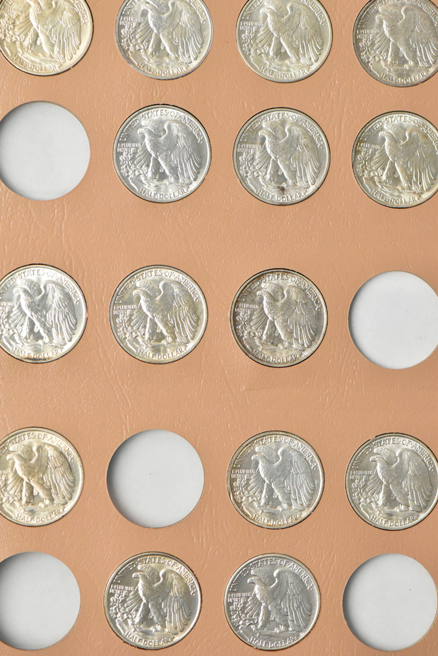 Collection of Walking Liberty half dollars
