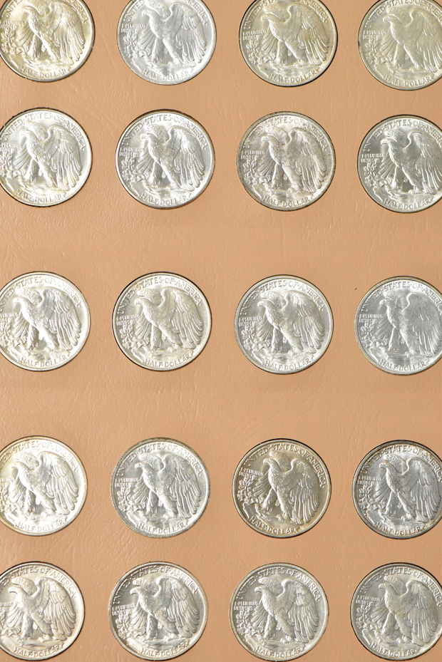 Collection of Walking Liberty half dollars