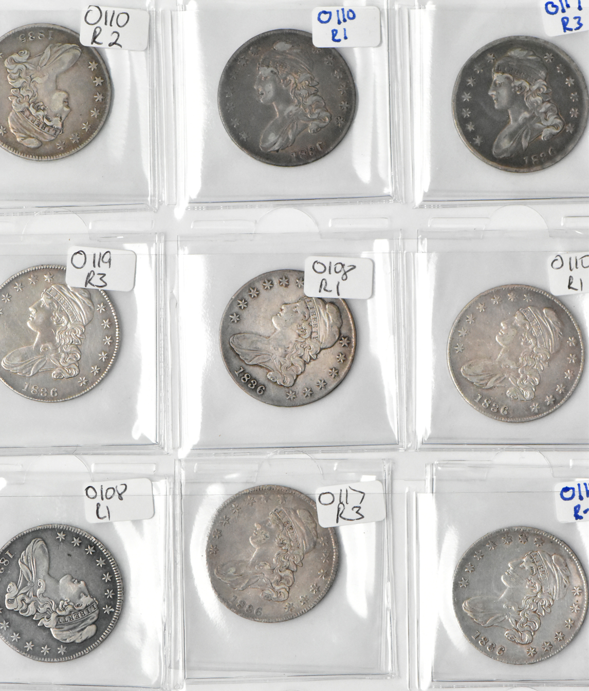 Collection of 31 Capped Bust half dollars