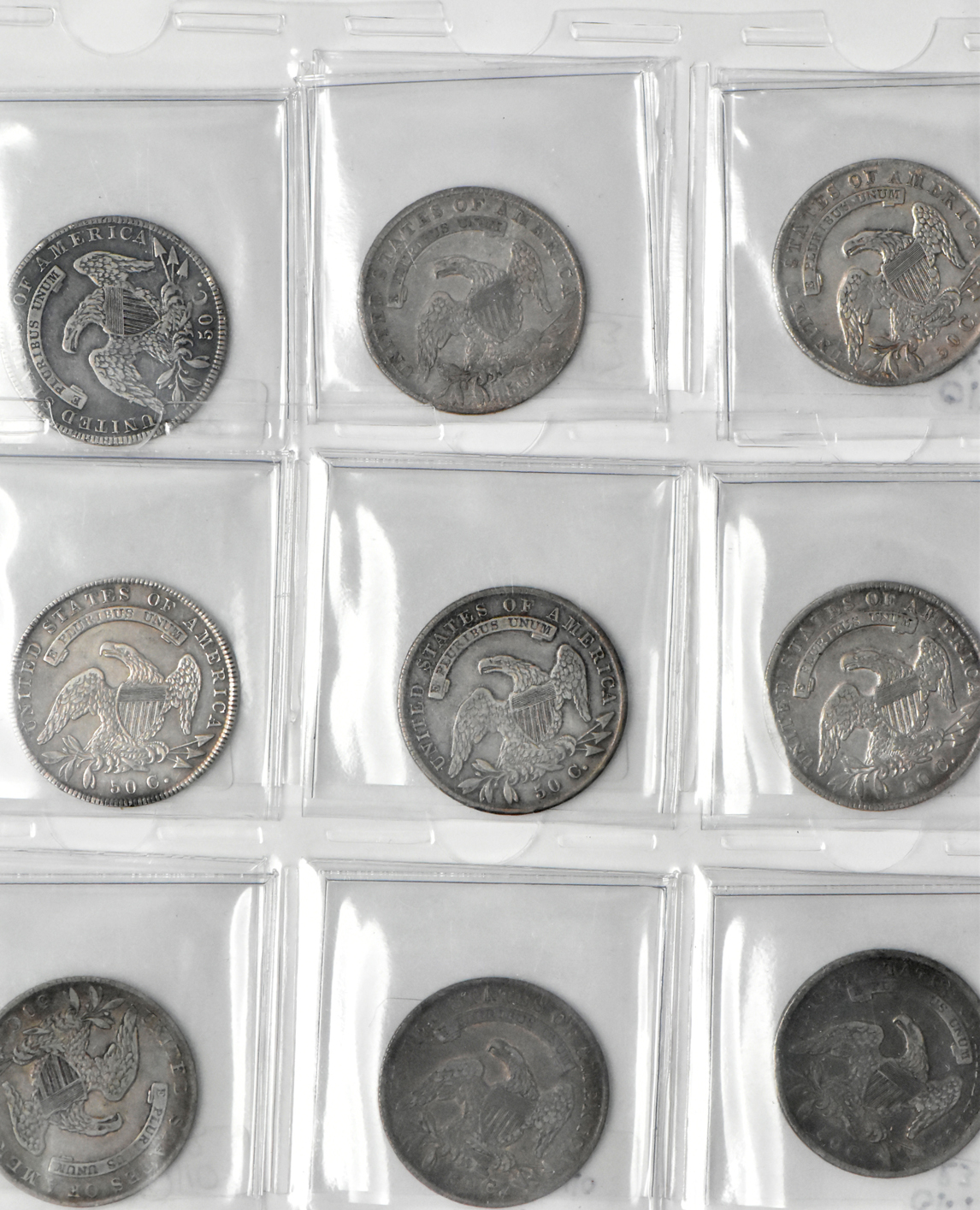 Collection of 31 Capped Bust half dollars