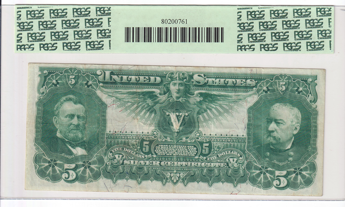 1896 $5 Educational Fr# 268 - PCGS VF-30 PPQ