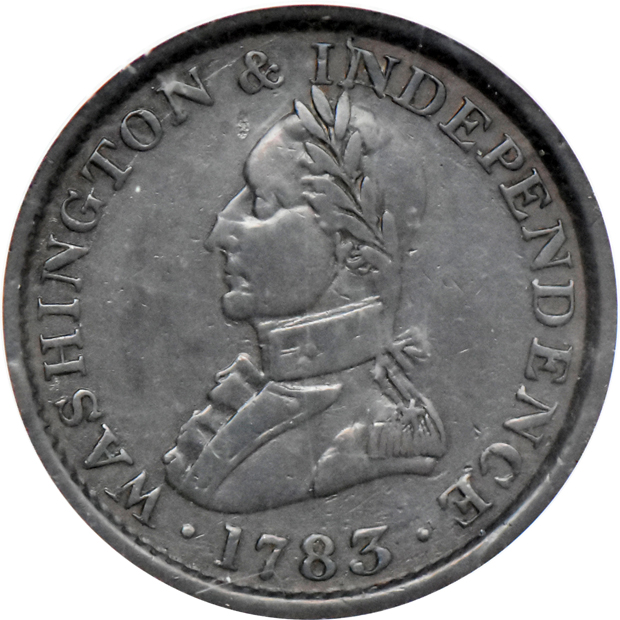 1783 Copper Washington Large Military Bust PCGS XF-45, 1785 Nova Constellatio Large Date Pointed Rays NGC F-12 BN, and a 1788 Connecticut Draped Bust Left PCGS F-12