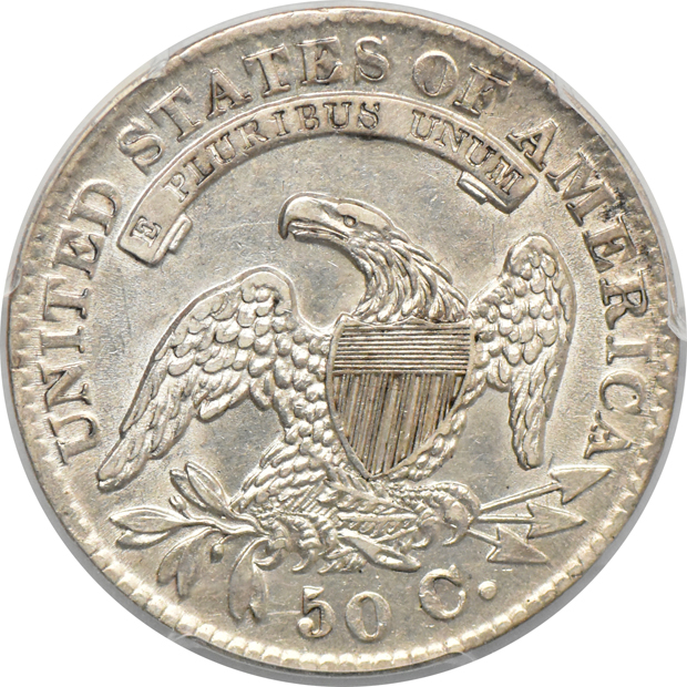 1833 Capped Bust half dollar PCGS AU-50, and an 1880-S NGC MS-66 Star