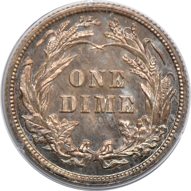 1906 Barber dime PR-65 (rattler), and a 1914-S Barber quarter VF-25, both PCGS