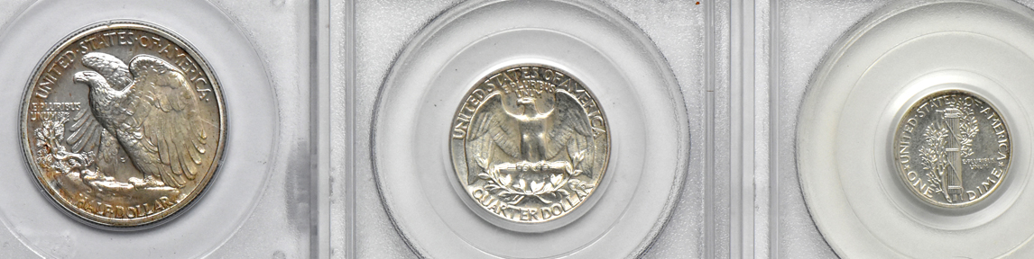 1941 Proof Set, all PCGS CAC (Mercury dime gold CAC, Walking Liberty half dollar rattler)