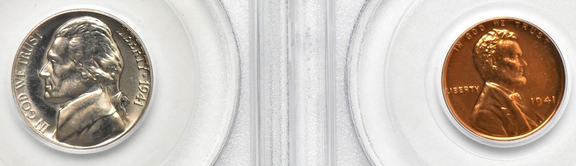 1941 Proof Set, all PCGS CAC (Mercury dime gold CAC, Walking Liberty half dollar rattler)